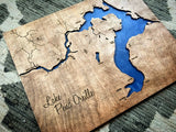 Pend Oreille River and Lake Customized 16x20" Map, Idaho Engraved Map