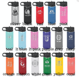 custom colors that may be available to order for the 20oz water bottles