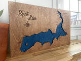 Spirit Lake Idaho 3D Wood Lake Map - by North Idaho Made