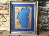 Lake Tahoe, California Custom Engraved 3-D Wood Map Wall Hanging