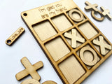 Tic Tac Toe Game - 7" Standard Size - with a name-tag and 10 tokens