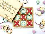Personalized Tic Tac Toe Game with a personalized lid and 9 tokens