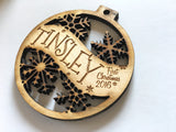 Tanner & Cassie or Any Two Custom Names Engraved - Custom Christmas Ornament