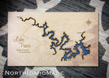 Lake Travis, Texas Custom Engraved 3-D Wood Wall Hanging