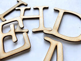 Craft Supplies - 3" Unfinished Alphabet Letters