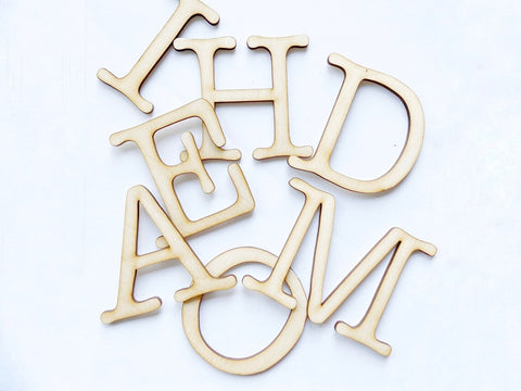 Craft Supplies - 3" Unfinished Alphabet Letters