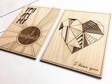 Wood Greeting Card - Unique Keepsake Stationery