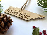 Tennessee Wood Christmas Ornament