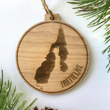 Lake Pend Oreille Engraved Christmas Ornament