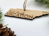 Tennessee-Shaped Wood Ornament - Laser-Cut First Family Vacation Keepsake