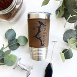 Logo or Custom Design 20oz Leatherette Double Wall Insulated Idaho Tumbler