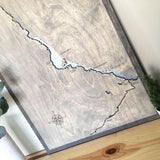 Lake Havasu, Arizona Custom Engraved 3-D Wood Map Wall Hanging