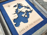 Big Whiteshell Lake, Manitoba Canada - Custom Engraved 3-D Wood Map Wall Hanging