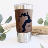 20oz Leatherette Coeur D’Alene Idaho Double Wall Insulated Idaho Tumbler