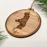 Flathead Lake Montana Engraved Christmas Ornament