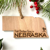 NEBRASKA Christmas Ornament - First Christmas living in Nebraska