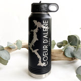 Mint and Silver Coeur D’Alene 32oz Double Wall Insulated Idaho Waterbottle