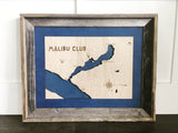 Malibu, Canada - Princess Louisa Inlet Engraved 3-D Wood Map Wall Hanging