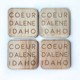 Coeur d’ Alene Idaho Wood Coasters