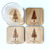 Evergreen - Coeur d’ Alene Idaho Wood Coasters