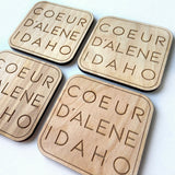 Coeur d’ Alene Idaho Wood Coasters