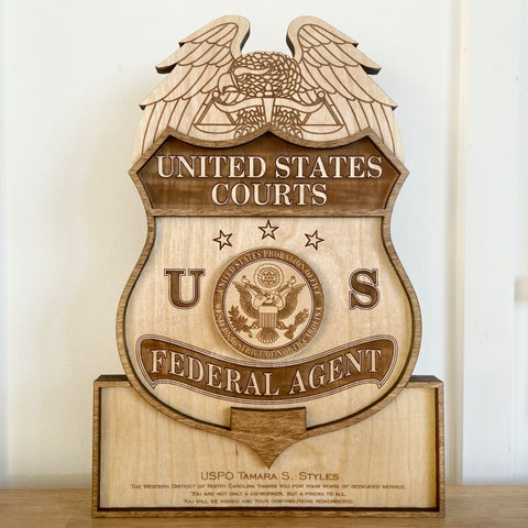 Custom 3-D logo plaque — Approx 8”x12”