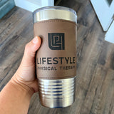 Logo or Custom Design 20oz Leatherette Double Wall Insulated Idaho Tumbler