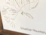 Framed Schweitzer Ski Run Map