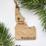 Geopin Latitude Longitude Coordinates Idaho Christmas Ornament