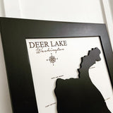 3-D Raised Lake Map of Deer Lake, WA