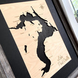 Pend Oreille, Idaho Custom Engraved 3-D Wood Map Wall Hanging