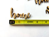 Craft Supplies - Tiny “home” Word Cutouts