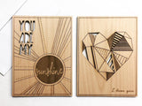 Wood Greeting Card - Unique Keepsake Stationery