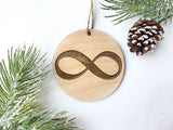 Infinity - Neurodiversity Awareness Christmas Ornament - Engraved Birch Wood Christmas Tree Ornaments