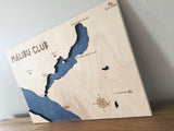 Malibu, Canada - Princess Louisa Inlet Engraved 3-D Wood Map Wall Hanging