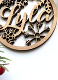 Personalized Snowflake Name Christmas Ornament