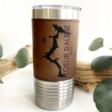 Logo or Custom Design 20oz Leatherette Double Wall Insulated Idaho Tumbler