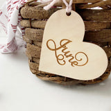 Valentines Basket Tags - Heart Shaped Personalized Basket Tag Label