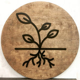 Round Wood 3-D Logo Sign