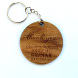 Custom Business Logo Keychain - Wood Engraved