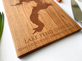 engraved lake cutting board