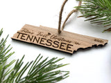 Tennessee Wood Christmas Ornament